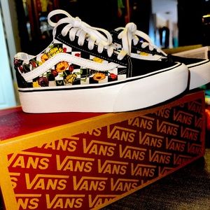 VANS Old Sokol Plat Poppy Checkerboard Black size 4.5/6.0